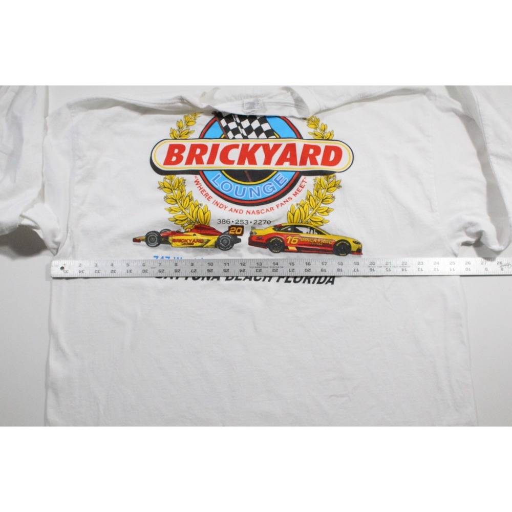 VTG Brickyard Lounge Daytona Beach  Indy Nascar Long Sleeve Shirt White Size 2XL - Picture 6 of 10